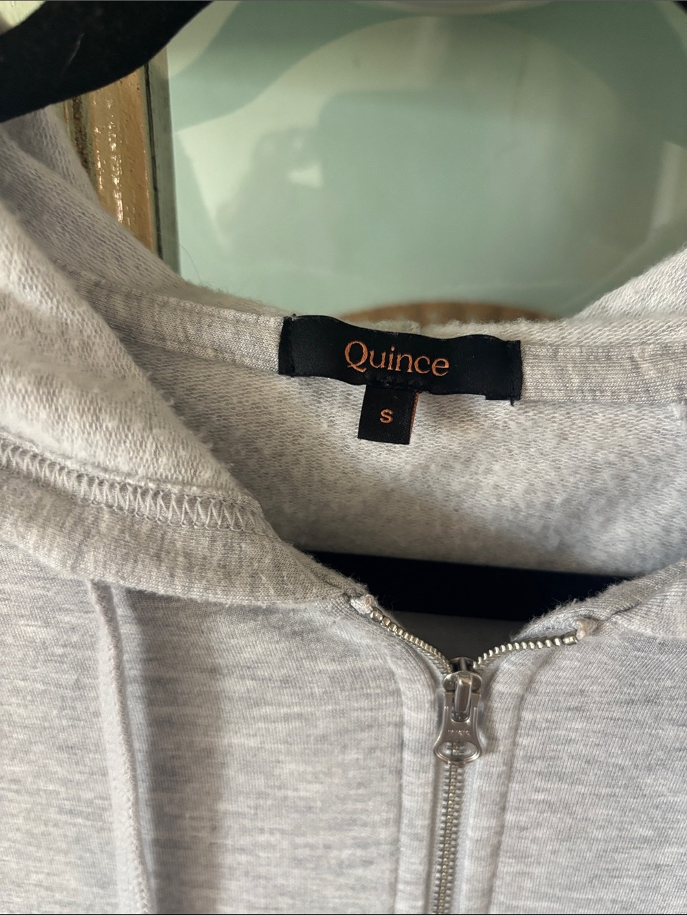 Quince Super Soft Light Gray Full-Zip Hoodie - Picture 4 of 8